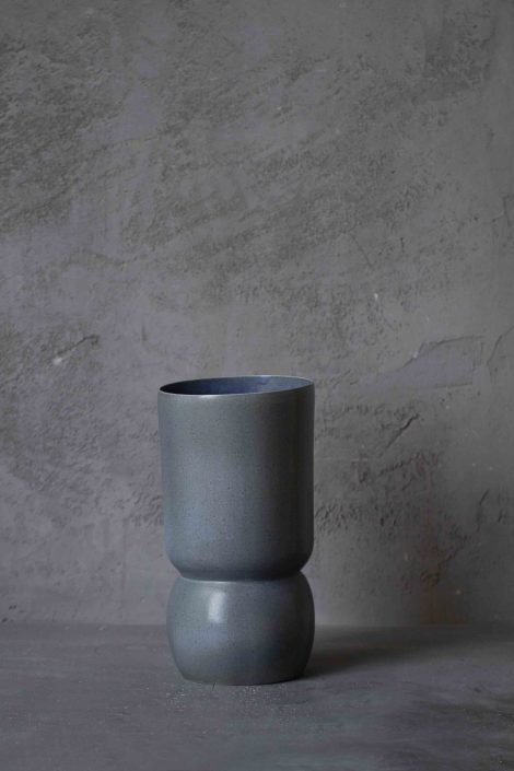 Керамическая ваза Дали синяя из фаянса